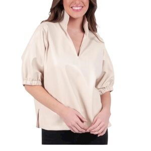 Emily McCarthy Poppy Pullover in Sandshell Vegan Leather